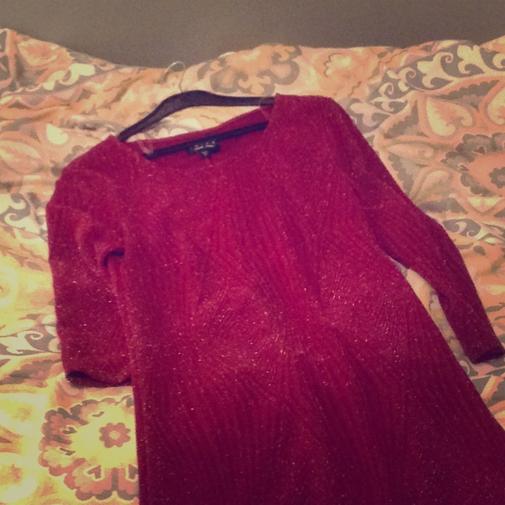 Dark red dress